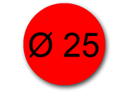 wereinaristea EtichetteAutoadesive aRegistro, diametro 25 ROSSO, in foglietti da 116x170, 24 etichette per foglio, (10 fogli).