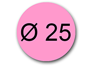 wereinaristea EtichetteAutoadesive aRegistro, diametro 25 ROSA, in foglietti da 116x170, 24 etichette per foglio, (10 fogli) WERd25rs