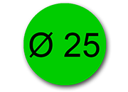 wereinaristea EtichetteAutoadesive aRegistro, diametro 25 VERDE, in foglietti da 116x170, 24 etichette per foglio, (10 fogli).