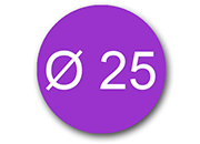 wereinaristea EtichetteAutoadesive aRegistro, diametro 25 VIOLA, in foglietti da 116x170, 24 etichette per foglio, (10 fogli) WERd25vi