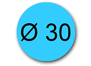 wereinaristea EtichetteAutoadesive rotonde, diametro 30mm AZZURRO, adesivo Permanente, per ink-jet, laser e fotocopiatrici, su foglio A4 (210x297mm) bra2957AZ