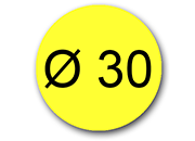 wereinaristea EtichetteAutoadesive aRegistro, diametro 30 GIALLO, in foglietti da 116x170, 15 etichette per foglio, (10 fogli) WERd30gi