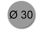 wereinaristea EtichetteAutoadesive aRegistro, diametro 30 GRIGIO, in foglietti da 116x170, 15 etichette per foglio, (10 fogli) WERd30gr