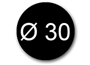 wereinaristea EtichetteAutoadesive aRegistro, diametro 30 NERO, in foglietti da 116x170, 15 etichette per foglio, (10 fogli) WERd30ne