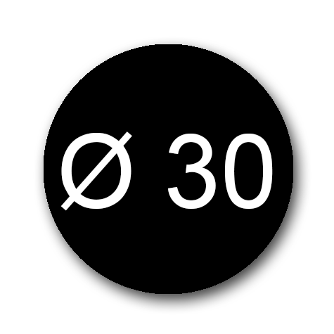 wereinaristea EtichetteAutoadesive aRegistro, diametro 30 NERO, in foglietti da 116x170, 15 etichette per foglio, (10 fogli).