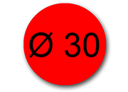 wereinaristea EtichetteAutoadesive aRegistro, diametro 30 ROSSO, in foglietti da 116x170, 15 etichette per foglio, (10 fogli) WERd30ro