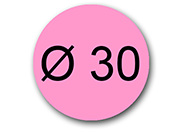 wereinaristea EtichetteAutoadesive rotonde, diametro 30mm ROSA, adesivo Permanente, per ink-jet, laser e fotocopiatrici, su foglio A4 (210x297mm) bra2957RS