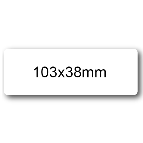 wereinaristea EtichetteAutoadesive aRegistro, 103x38mm(38x103) Carta BIANCO, in foglietti da 116x170, 4 etichette per foglio, (10 fogli).