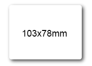 wereinaristea EtichetteAutoadesive aRegistro, 103x78mm(78x103) Carta BIANCO, in foglietti da 116x170, 2 etichette per foglio, (10 fogli) werBE78x103