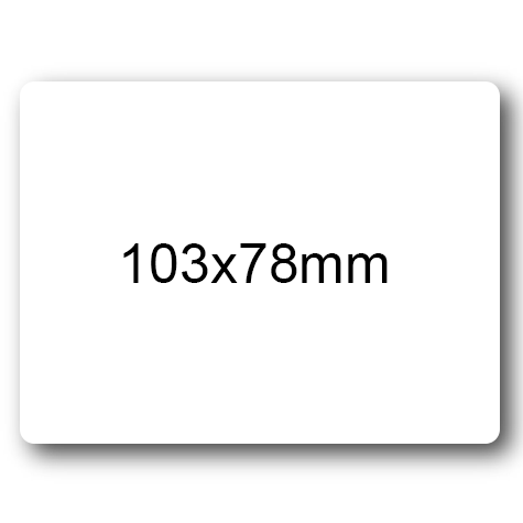 wereinaristea EtichetteAutoadesive aRegistro, 103x78mm(78x103) Carta BIANCO, in foglietti da 116x170, 2 etichette per foglio, (10 fogli).