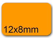 wereinaristea EtichetteAutoadesive, aREGISTRO, 12x8mm(8x12) CartaARANCIONE In 10 foglietti da 116x170mm, 60 etichette per foglio WER12x8ar