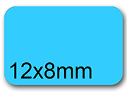 wereinaristea EtichetteAutoadesive, aREGISTRO, 12x8mm(8x12) CartaAZURRO In 10 foglietti da 116x170mm, 60 etichette per foglio WER12x8az