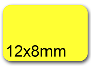 wereinaristea EtichetteAutoadesive, aREGISTRO, 12x8mm(8x12) CartaGIALLA In 10 foglietti da 116x170mm, 60 etichette per foglio WER12x8gi