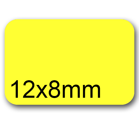 wereinaristea EtichetteAutoadesive, aREGISTRO, 12x8mm(8x12) CartaGIALLA In 10 foglietti da 116x170mm, 60 etichette per foglio.