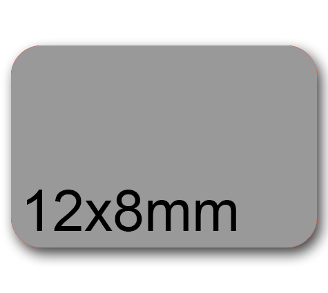 wereinaristea EtichetteAutoadesive, aREGISTRO, 12x8mm(8x12) CartaGRIGIA In 10 foglietti da 116x170mm, 60 etichette per foglio.