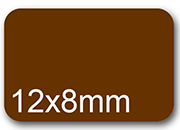 wereinaristea EtichetteAutoadesive, aREGISTRO, 12x8mm(8x12) CartaMARRONE In 10 foglietti da 116x170mm, 60 etichette per foglio.