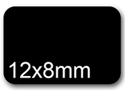 wereinaristea EtichetteAutoadesive, aREGISTRO, 12x8mm(8x12) CartaNERA In 10 foglietti da 116x170mm, 60 etichette per foglio WER12x8ne
