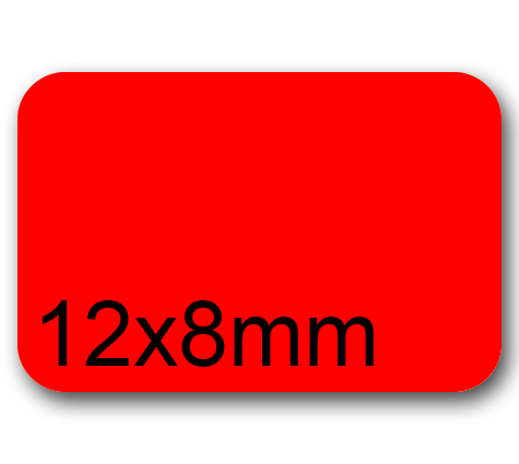 wereinaristea EtichetteAutoadesive, aREGISTRO, 12x8mm(8x12) CartaROSSA In 10 foglietti da 116x170mm, 60 etichette per foglio.