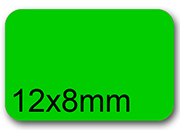 wereinaristea EtichetteAutoadesive, aREGISTRO, 12x8mm(8x12) CartaVERDE In 10 foglietti da 116x170mm, 60 etichette per foglio WER12x8ve