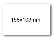 wereinaristea EtichetteAutoadesive aRegistro, 158x103mm(103x158) Carta BIANCO, in foglietti da 116x170, 1 etichette per foglio, (10 fogli) werBE103x158