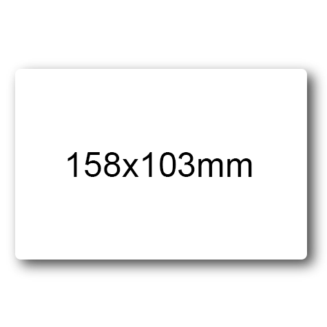 wereinaristea EtichetteAutoadesive aRegistro, 158x103mm(103x158) Carta BIANCO, in foglietti da 116x170, 1 etichette per foglio, (10 fogli).