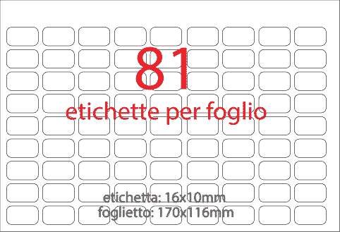wereinaristea EtichetteAutoadesive, aREGISTRO, 12x8mm(8x12) CartaColoriASSORTITI In 10 foglietti da 116x170mm, 60 etichette per foglio.