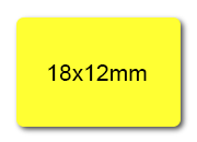 wereinaristea EtichetteAutoadesive PerfettoRegistro 18x12mm(12x18) CartaGIALLA In foglietti da 116x170, 56 etichette per foglio, (10 fogli) WER18x12gi