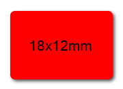 wereinaristea EtichetteAutoadesive PerfettoRegistro 18x12mm(12x18) CartaROSSA In foglietti da 116x170, 56 etichette per foglio, (10 fogli).