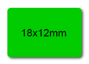 wereinaristea EtichetteAutoadesive PerfettoRegistro 18x12mm(12x18) CartaVERDE In foglietti da 116x170, 56 etichette per foglio, (10 fogli) WER18x12ve