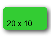 wereinaristea EtichetteAutoadesive rettangolari colorate,  VERDE, 20x10mm, (10x20mm), in rotolo da 3540 etichette API4886