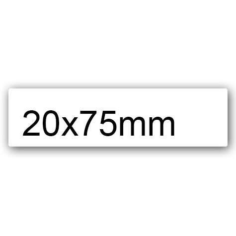 wereinaristea EtichetteAutoadesive, aRegistro, 20x75mm(75x20) BIANCO, in foglietti da 125x164, 10 etichette per foglio.
