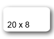 wereinaristea EtichetteAutoadesive aRegistro, 8x20mm(20x8) BIANCO, in foglietti da 145x175, 96 etichette per foglio MID8x20
