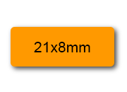 wereinaristea EtichetteAutoadesive aRegistro. 21x8mm(8x21) CartaARANCIONE In foglietti da 116x170, 70 etichette per foglio, (10 fogli).