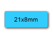 wereinaristea EtichetteAutoadesive aRegistro. 21x8mm(8x21) CartaAZZURRA In foglietti da 116x170, 70 etichette per foglio, (10 fogli).