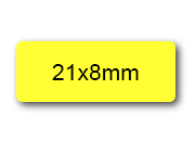 wereinaristea EtichetteAutoadesive aRegistro. 21x8mm(8x21) CartaGIALLA In foglietti da 116x170, 70 etichette per foglio, (10 fogli).