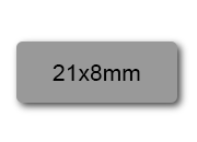 wereinaristea EtichetteAutoadesive aRegistro. 21x8mm(8x21) CartaGRIGIA In foglietti da 116x170, 70 etichette per foglio, (10 fogli) WER21x8gr
