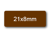 wereinaristea EtichetteAutoadesive aRegistro. 21x8mm(8x21) CartaMARRONE In foglietti da 116x170, 70 etichette per foglio, (10 fogli) WER21x8ma