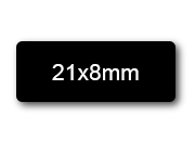 wereinaristea EtichetteAutoadesive aRegistro. 21x8mm(8x21) CartaNERA In foglietti da 116x170, 70 etichette per foglio, (10 fogli) WER21x8ne