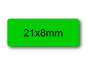 wereinaristea EtichetteAutoadesive aRegistro. 21x8mm(8x21) CartaVERDE In foglietti da 116x170, 70 etichette per foglio, (10 fogli) WER21x8ve