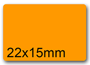 wereinaristea EtichetteAutoadesive aRegistro. 22x15mm(15x22) CartaARANCIONE ARANCIONE, in foglietti da 116x170, 42 etichette per foglio, (10 fogli) WER22x15ar