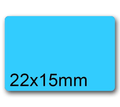 wereinaristea EtichetteAutoadesive aRegistro. 22x15mm(15x22) CartaAZZURRA AZZURRO, in foglietti da 116x170, 42 etichette per foglio, (10 fogli).