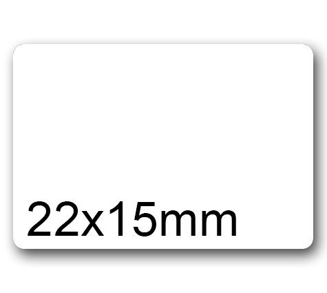 wereinaristea EtichetteAutoadesive aRegistro. 22x15mm(15x22) CartaBIANCA BIANCO, in foglietti da 116x170, 42 etichette per foglio, (10 fogli).