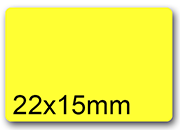 wereinaristea EtichetteAutoadesive aRegistro. 22x15mm(15x22) CartaGIALLA GIALLO, in foglietti da 116x170, 42 etichette per foglio, (10 fogli) WER22x15gi