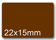 wereinaristea EtichetteAutoadesive aRegistro. 22x15mm(15x22) CartaMARRONE WER22x15ma.