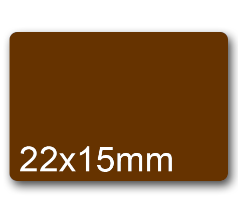 wereinaristea EtichetteAutoadesive aRegistro. 22x15mm(15x22) CartaMARRONE MARRONE, in foglietti da 116x170, 42 etichette per foglio, (10 fogli).
