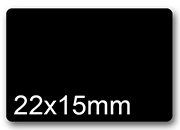 wereinaristea EtichetteAutoadesive aRegistro. 22x15mm(15x22) CartaNERA NERO, in foglietti da 116x170, 42 etichette per foglio, (10 fogli) WER22x15ne