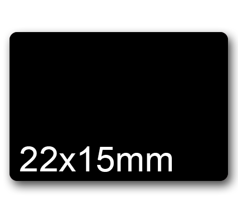 wereinaristea EtichetteAutoadesive aRegistro. 22x15mm(15x22) CartaNERA NERO, in foglietti da 116x170, 42 etichette per foglio, (10 fogli).