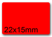 wereinaristea EtichetteAutoadesive aRegistro. 22x15mm(15x22) CartaROSSA ROSSO, in foglietti da 116x170, 42 etichette per foglio, (10 fogli) WER22x15ro