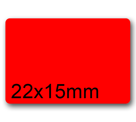 wereinaristea EtichetteAutoadesive aRegistro. 22x15mm(15x22) CartaROSSA ROSSO, in foglietti da 116x170, 42 etichette per foglio, (10 fogli).