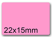 wereinaristea EtichetteAutoadesive aRegistro. 22x15mm(15x22) CartaROSA ROSA, in foglietti da 116x170, 42 etichette per foglio, (10 fogli) WER22x15rs